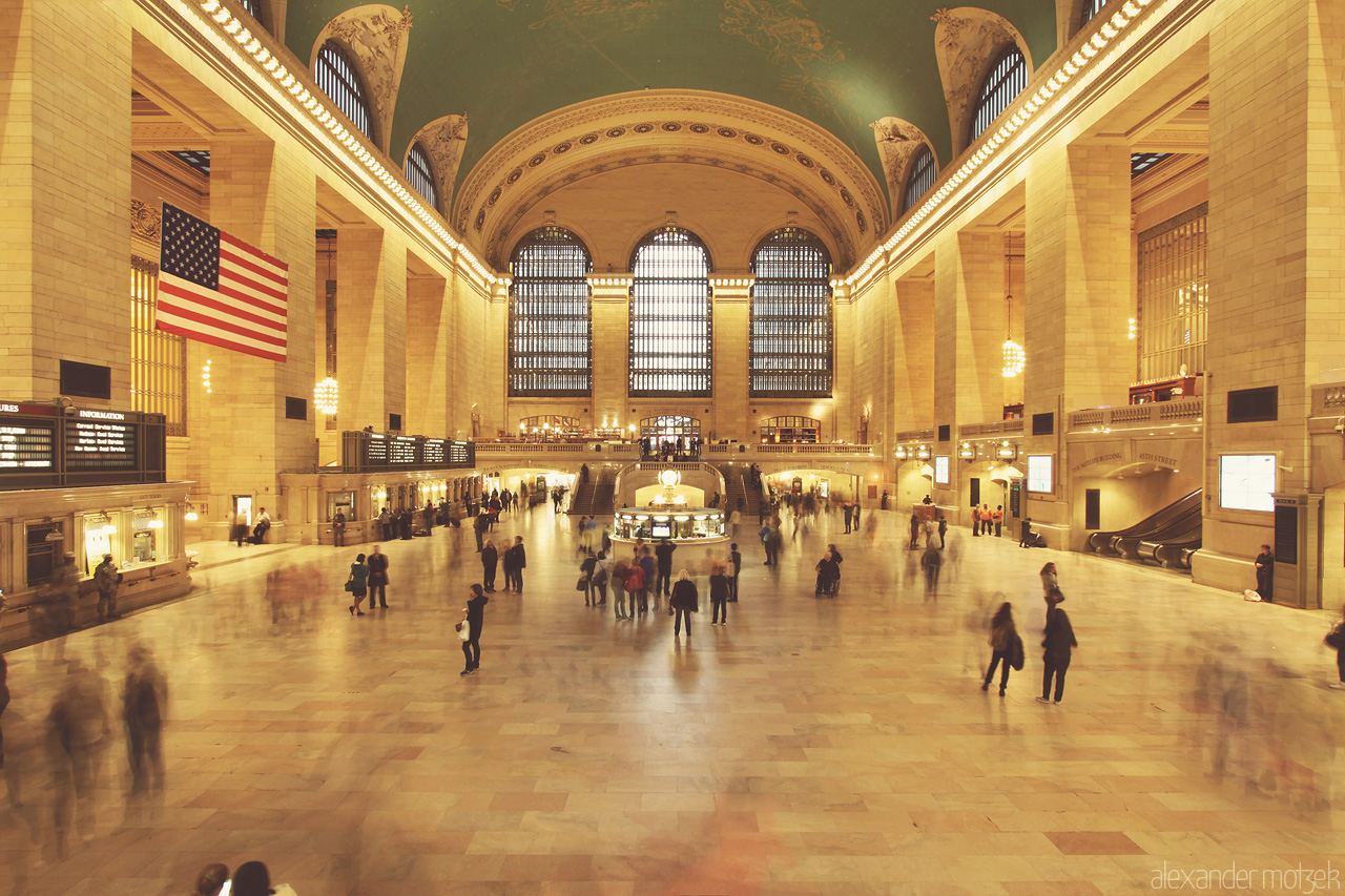 Foto von Langzeitaufnahme der Grand Central Bahnhofshalle